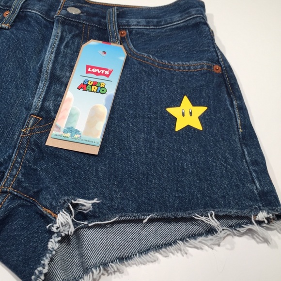 Levi’s 501 Super Mario Bros high rise cutoff short size 25 - Picture 4 of 15